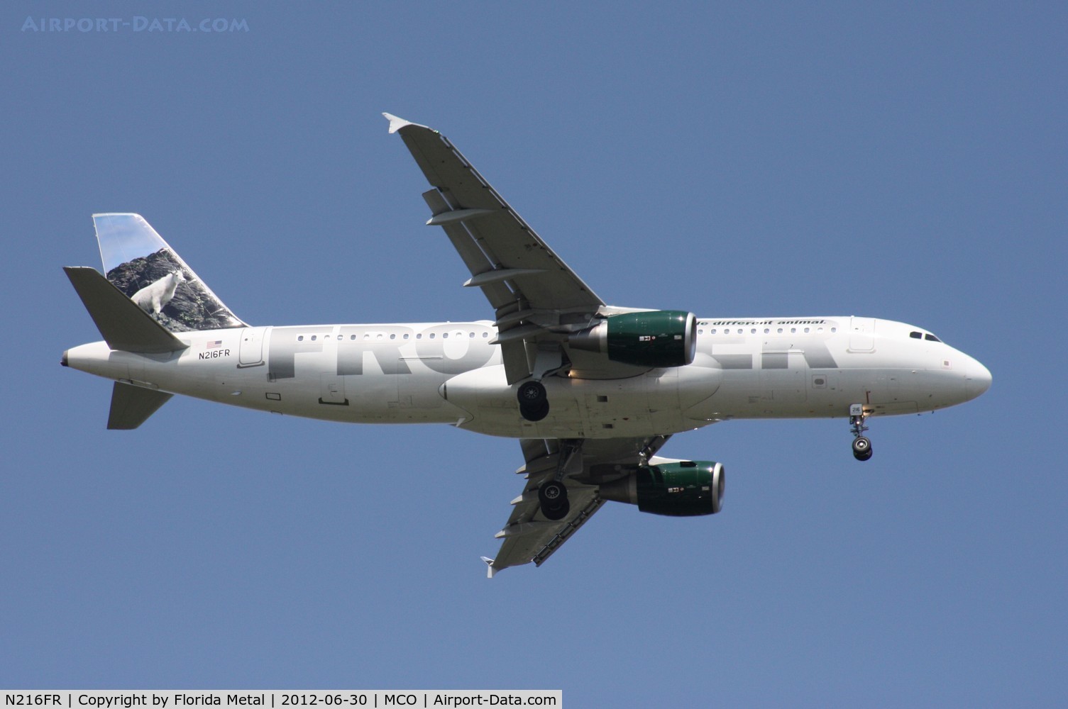 N216FR, 2011 Airbus A320-214 C/N 4745, Cliff the Mountain Goat A320 Frontier