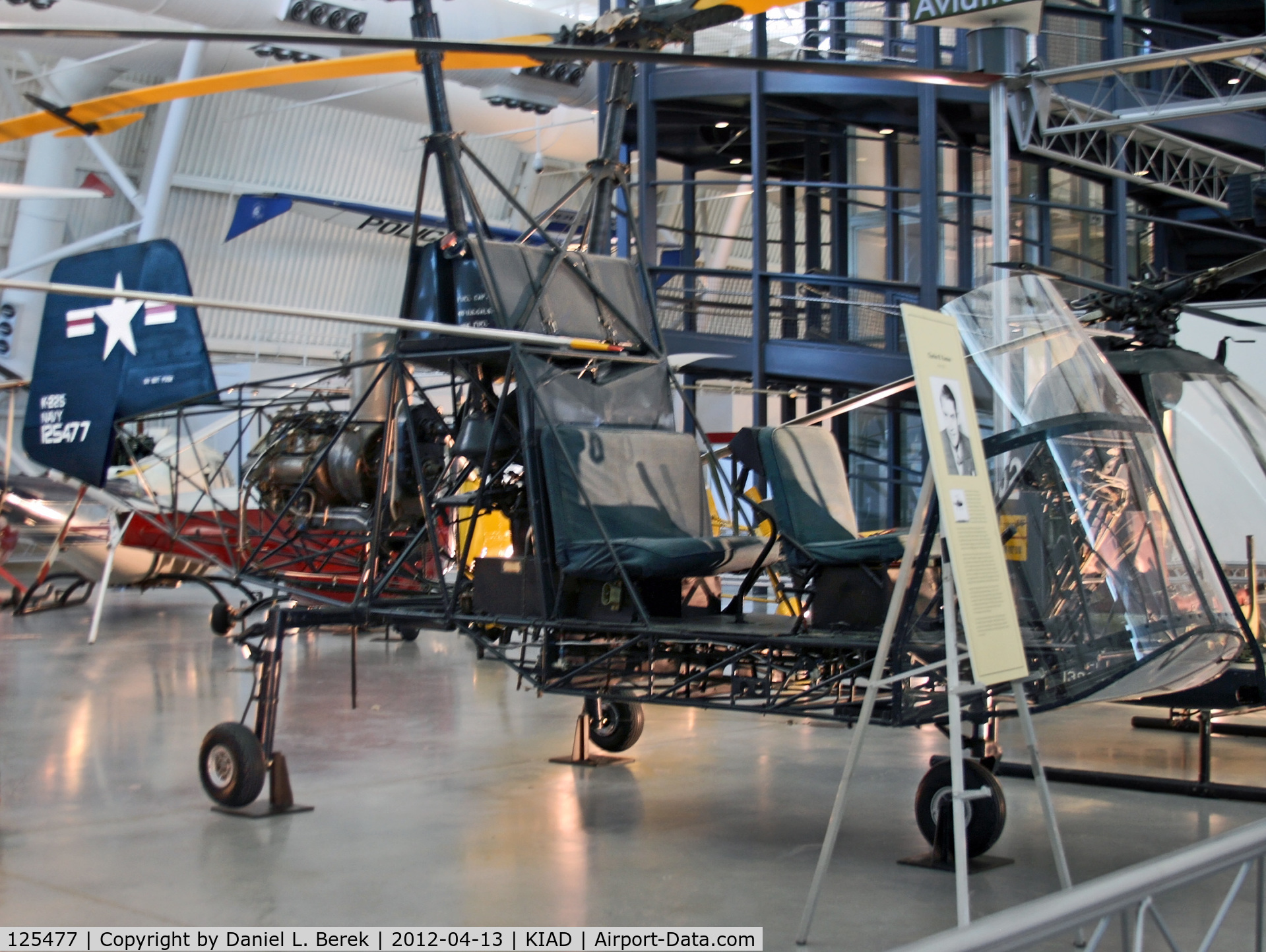 125477, Kaman K-225 C/N Not found 125477, This Kaman K-225 was the first helicopter to fly with a gas turbine driven transmission.