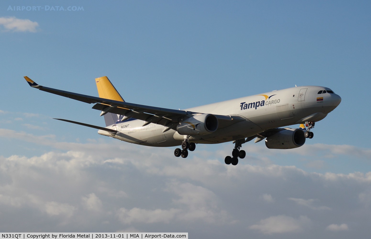 N331QT, 2012 Airbus A330-243F C/N 1380, Tampa Colombia Cargo A330-200F