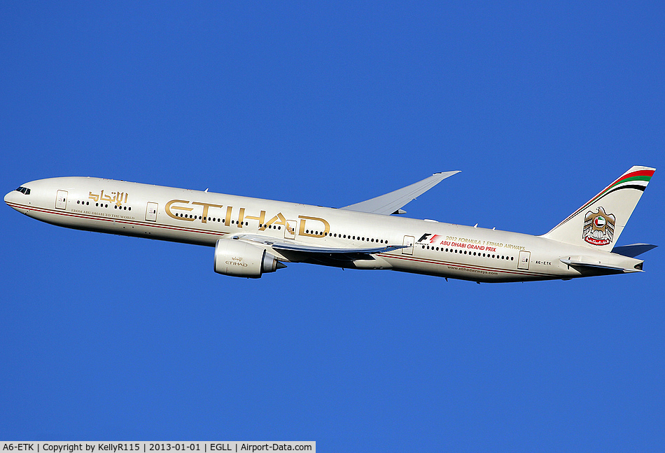 A6-ETK, 2012 Boeing 777-3FX/ER C/N 39686, London Heathrow - Etihad Airways