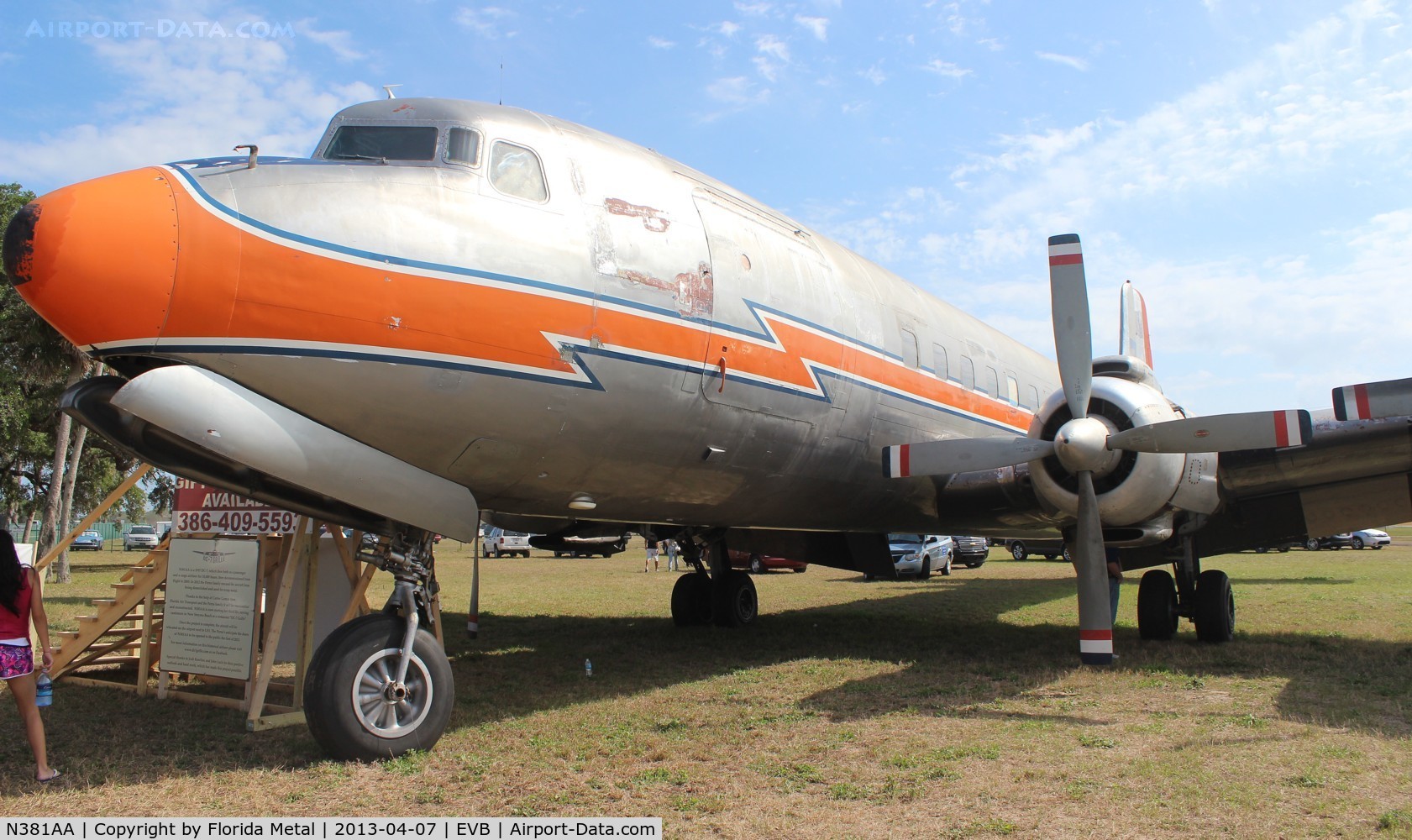N381AA, 1956 Douglas DC-7BF C/N 44921, DC-7 being converted into a restaurant