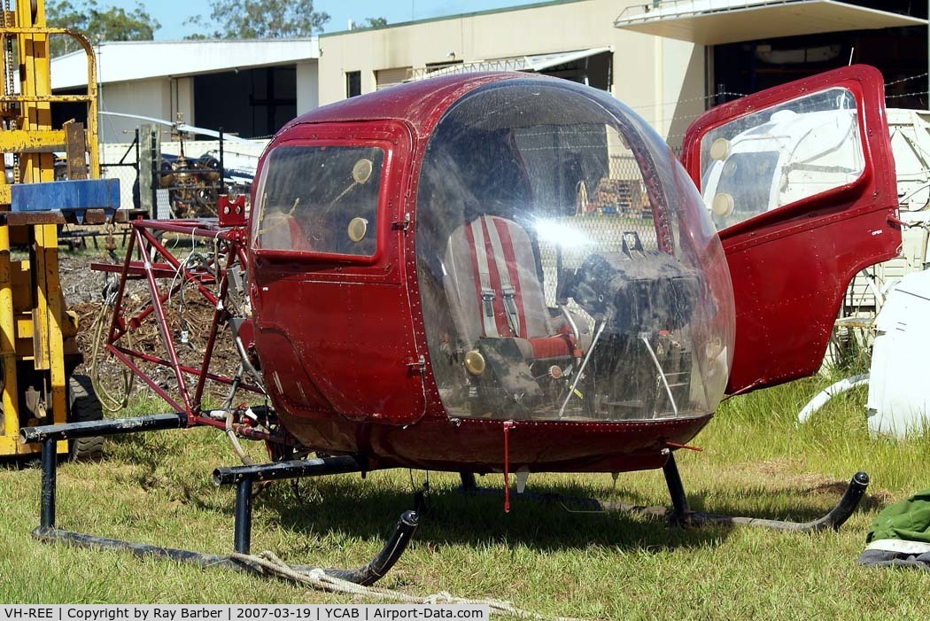 VH-REE, 1970 Kawasaki KH-4 C/N 2168, Kawasaki-Bell 47G-3B/KH4 [2168] Caboolture~VH 19/03/2007. Wreck stored here but thought to have since been broken up.