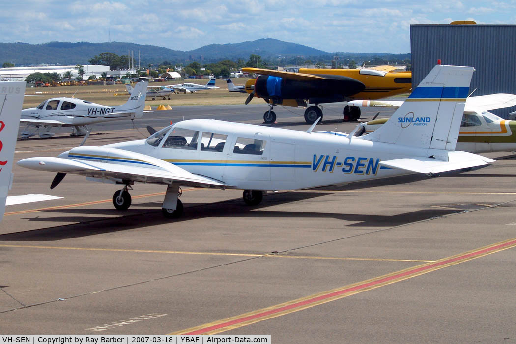 VH-SEN, 1971 Piper PA-34-200 C/N 34-7250053, Piper PA-34-200 Seneca [34-7250053] (Sunland Aviation) Brisbane-Archerfield~VH 18/03/2007