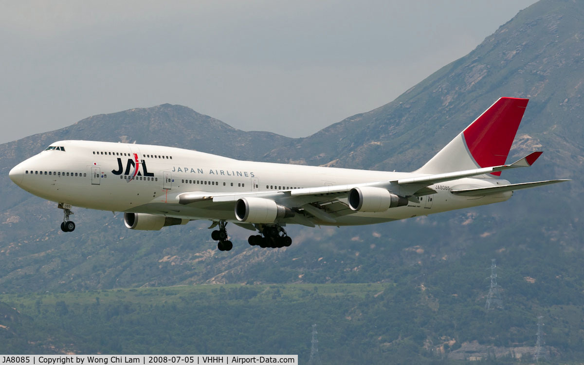 JA8085, 1991 Boeing 747-446 C/N 25260, Japan Airlines