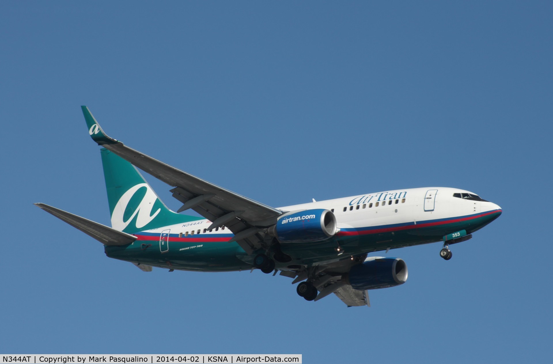 N344AT, 2008 Boeing 737-7BD C/N 36718, Boeing 737-700