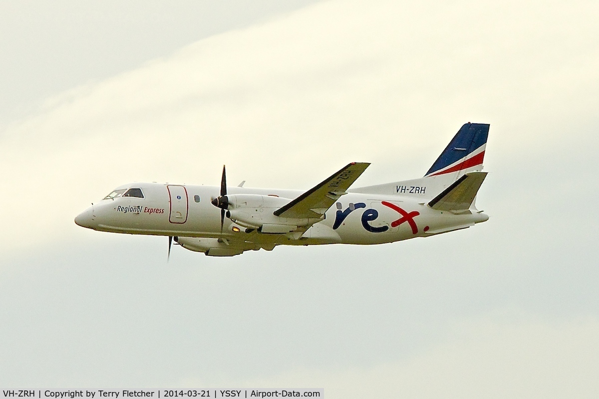 VH-ZRH, 1996 Saab 340B C/N 340B-392, 1996 Saab 340, c/n: 340B-392 at Sydney