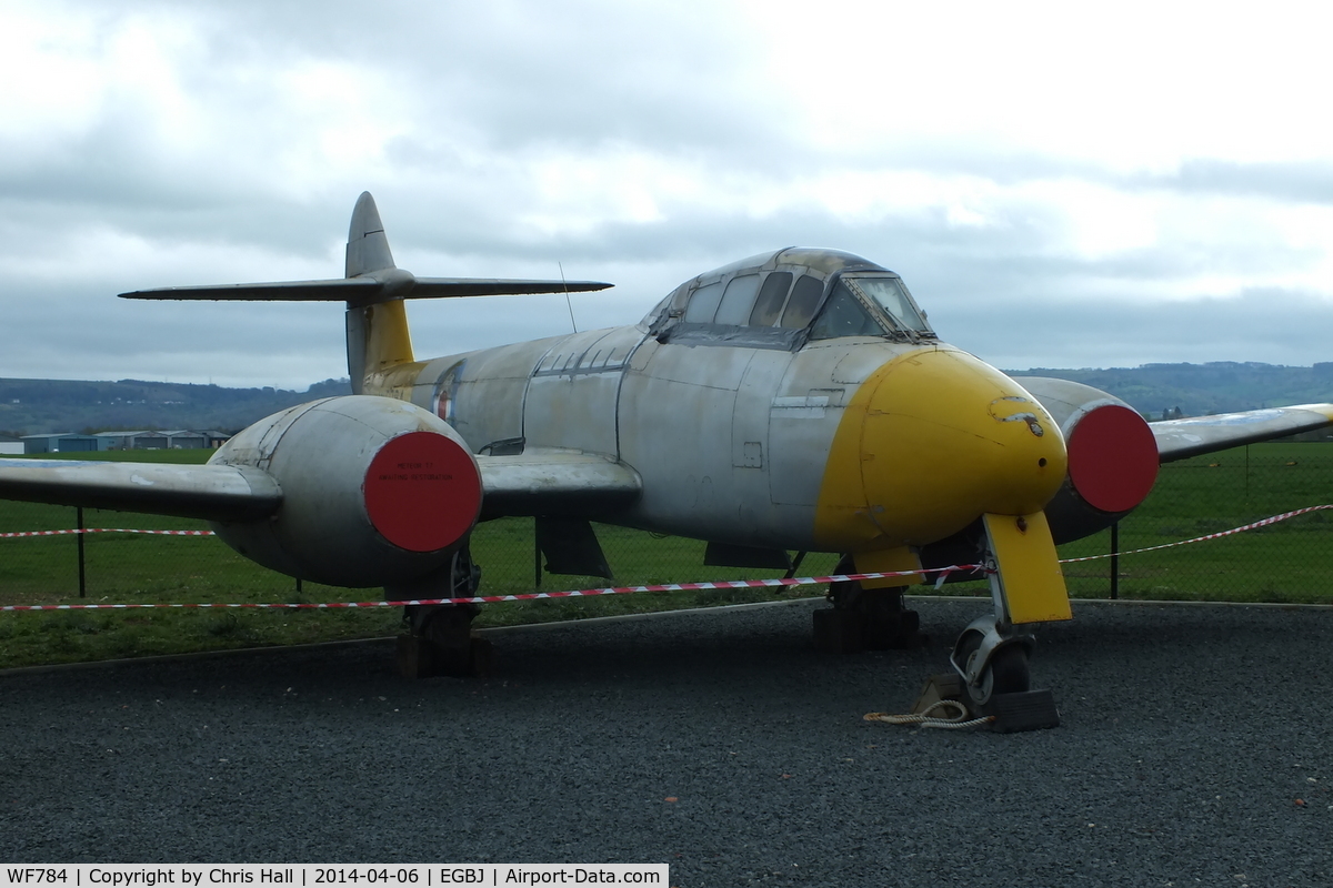WF784, Gloster Meteor T.7 C/N Not found WF784, at the Jet Age Museum, Staverton
