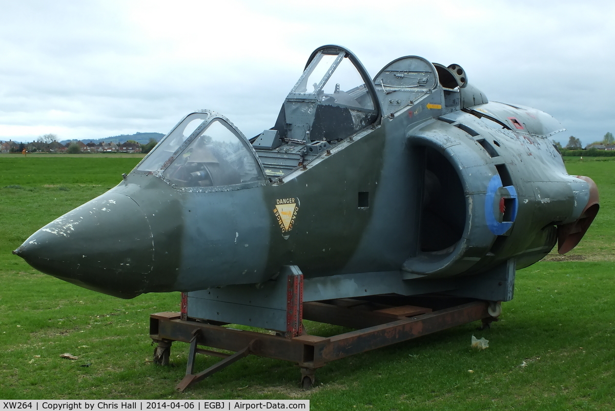 XW264, 1969 Hawker Siddeley Harrier T2 C/N 212003, at the Jet Age Museum, Staverton