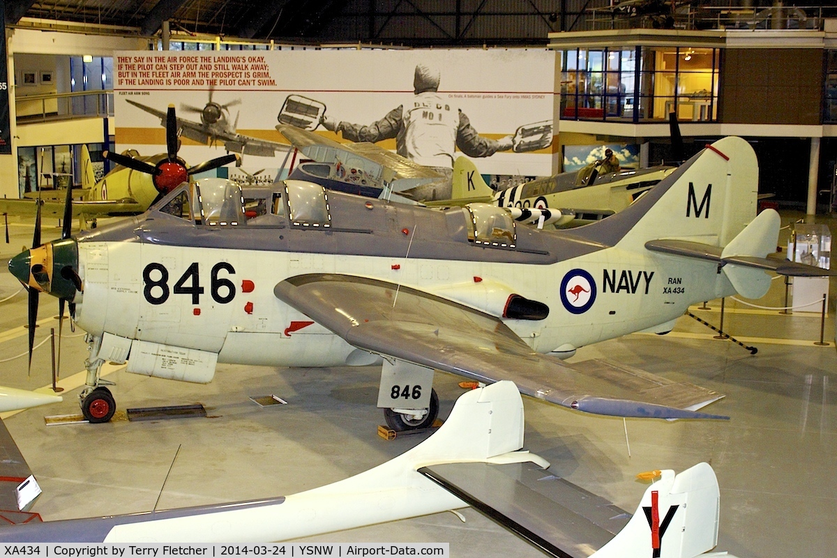 XA434, Fairey Gannet AS.1 C/N F9304, Displayed at the  Australian Fleet Air Arm Museum,  a military aerospace museum located at the naval air station HMAS Albatross, near Nowra, New South Wales