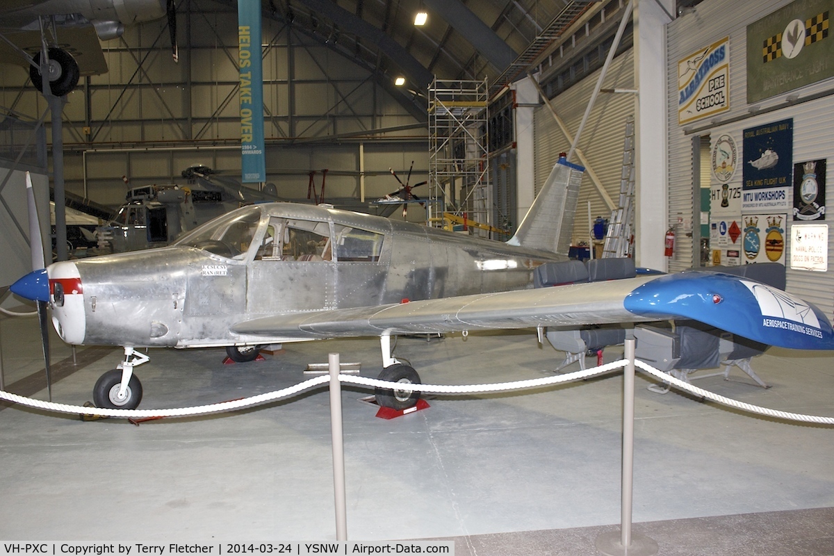 VH-PXC, 1967 Piper PA-28-140 Cherokee Cruiser C/N 28-23023, Displayed at the  Australian Fleet Air Arm Museum,  a military aerospace museum located at the naval air station HMAS Albatross, near Nowra, New South Wales