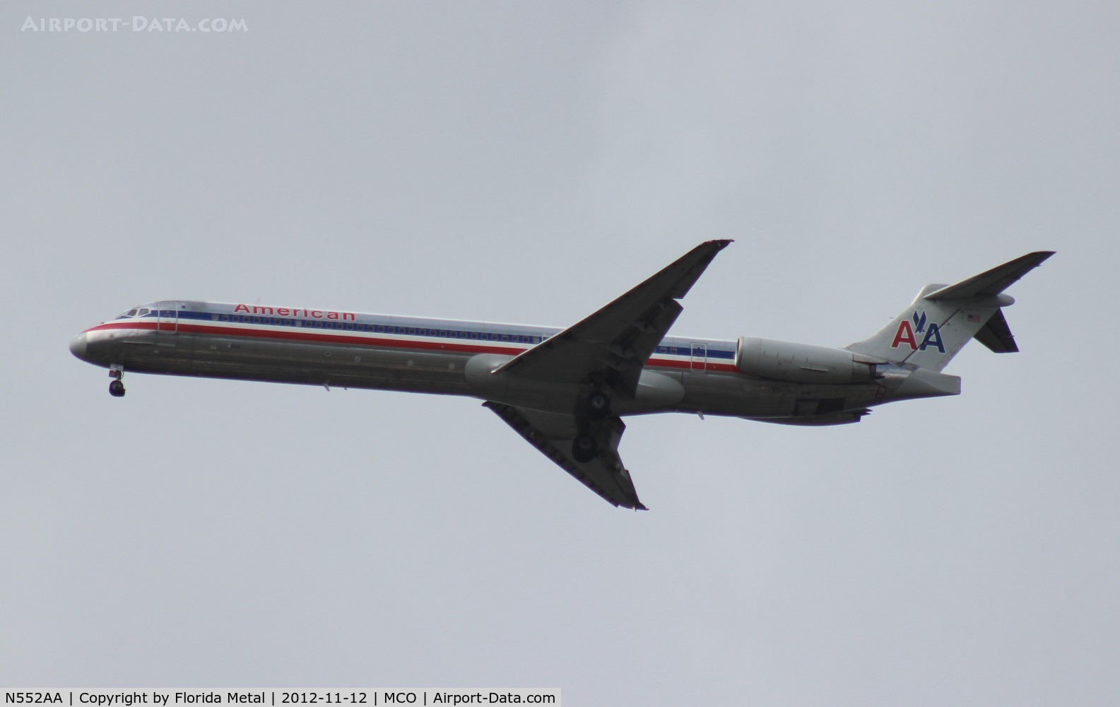 N552AA, 1991 McDonnell Douglas MD-82 (DC-9-82) C/N 53034, American MD-82