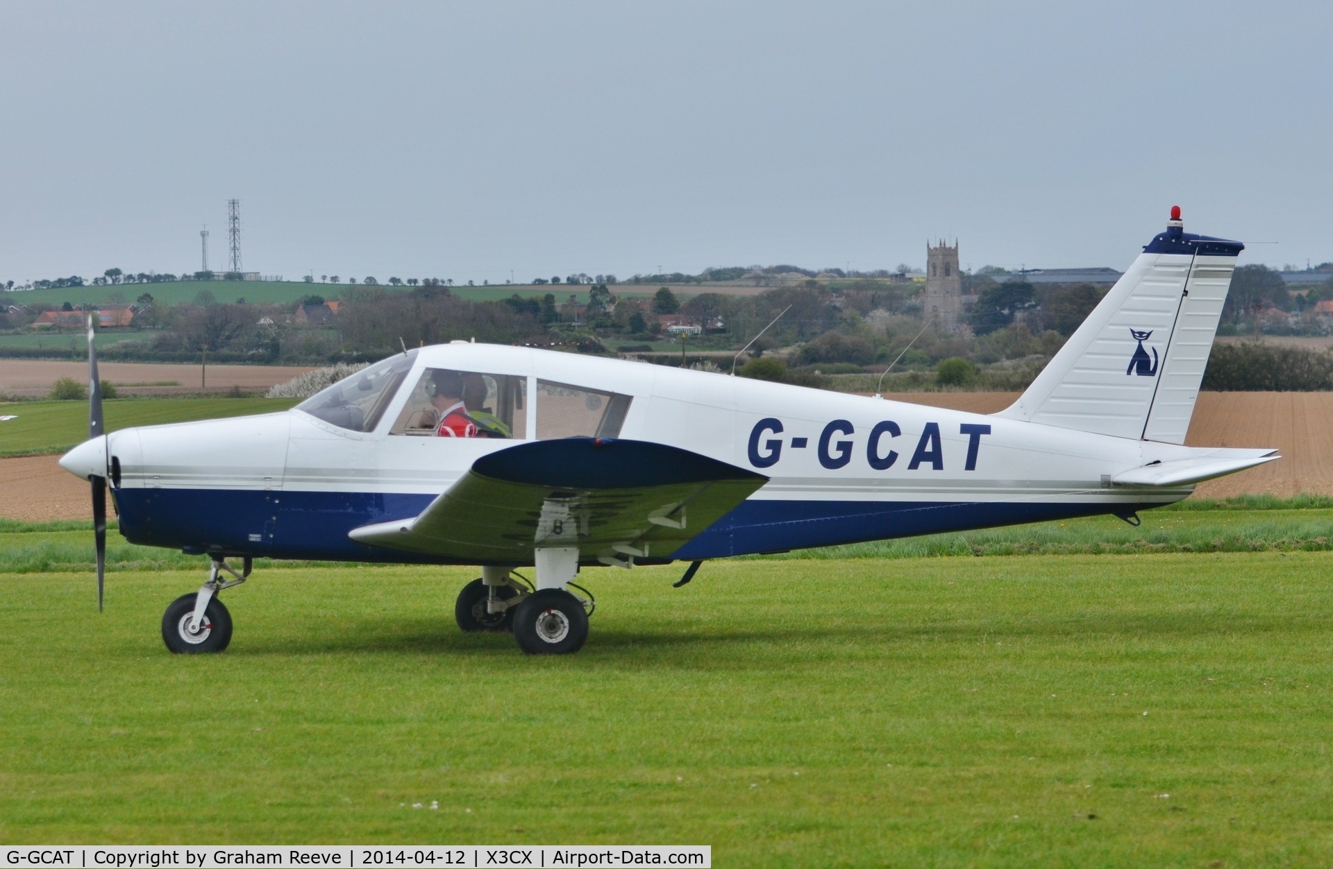 G-GCAT, 1969 Piper PA-28-140 Cherokee C/N 28-26032, About to depart.