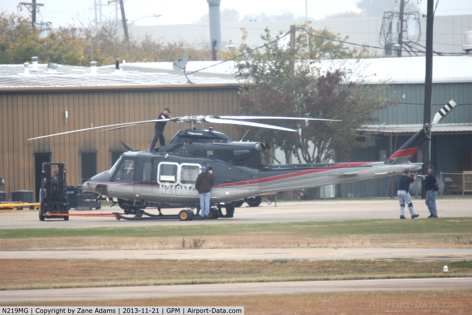 N219MG, 1998 Bell 412EP C/N 36218, At Grand Prairie Municipal airport
