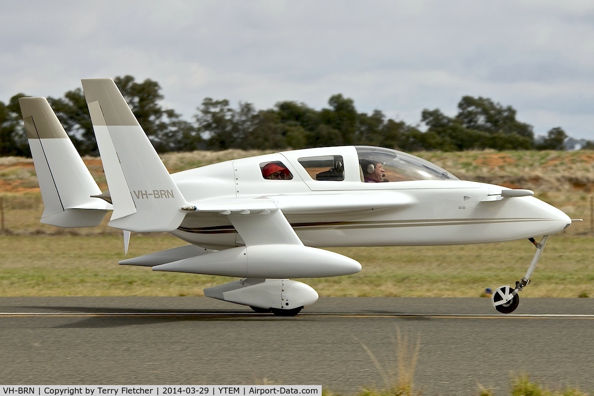 VH-BRN, 2004 Co-Z Cozy Mark IV C/N 686, At Temora Airport during the 40th Anniversary Fly-In of the Australian Antique Aircraft Association