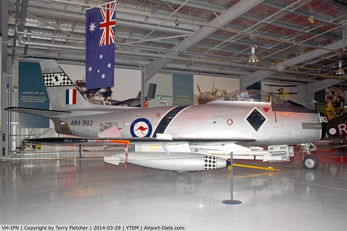 VH-IPN, 1957 Commonwealth CA-27 Sabre Mk.32 C/N CA27-83, Exhibited at the Temora Aviation Museum in New South Wales , Australia
