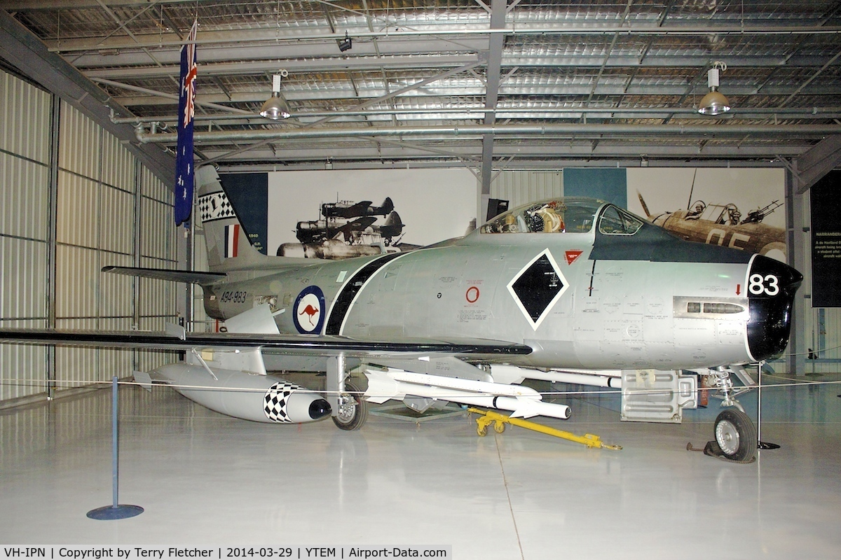 VH-IPN, 1957 Commonwealth CA-27 Sabre Mk.32 C/N CA27-83, Exhibited at the Temora Aviation Museum in New South Wales , Australia