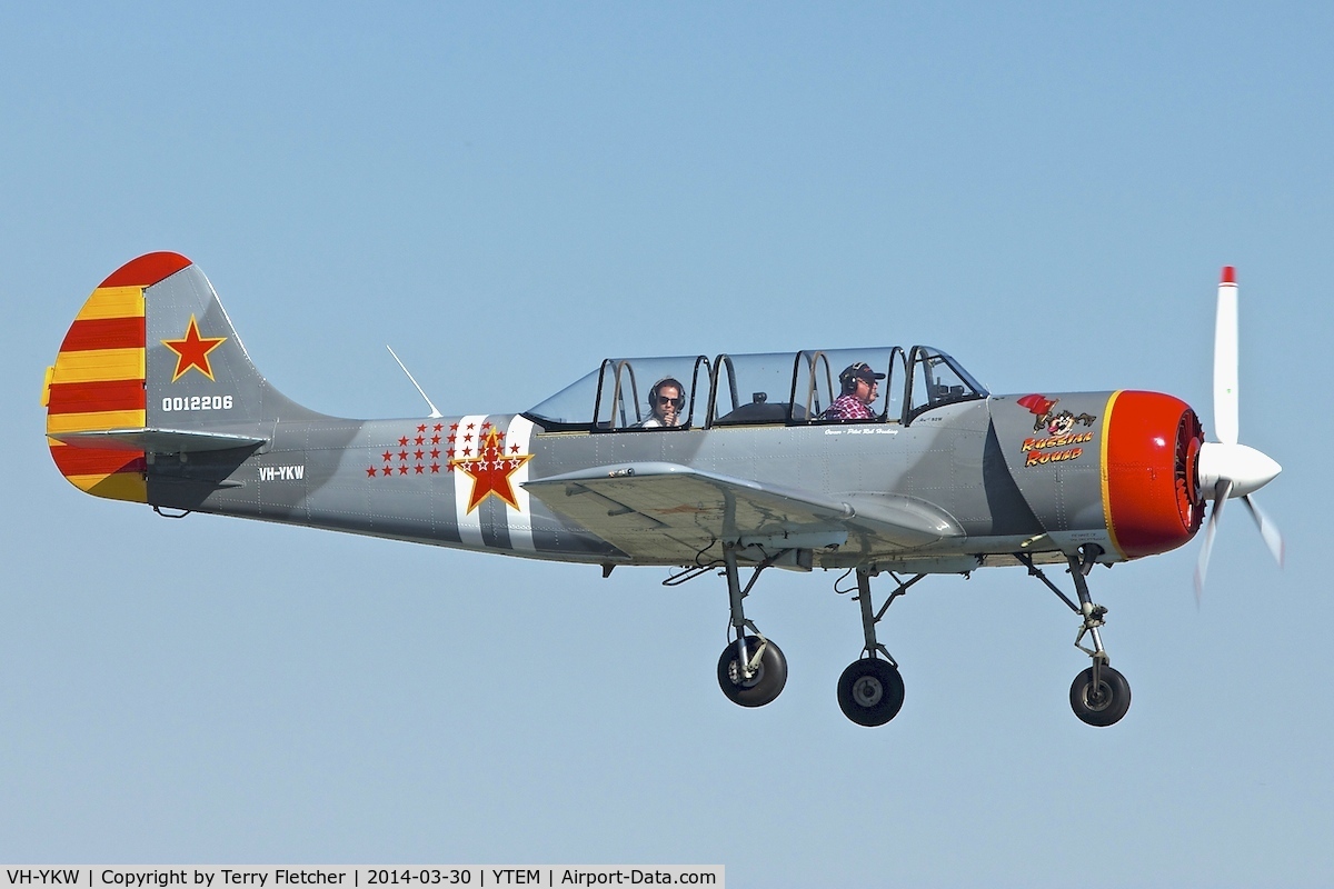 VH-YKW, 2000 Yakovlev Yak-52W C/N 0012206, At Temora Airport during the 40th Anniversary Fly-In of the Australian Antique Aircraft Association