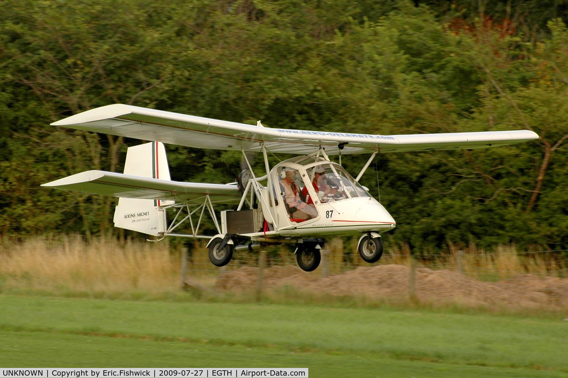 UNKNOWN, Ultralights various C/N Unknown, No.87 - 62-ANO - Avions Mignet HM100 Balerit - Tour de France ULM 2009 - Anniversaire Louis Bleriot. (reg'n. not known)