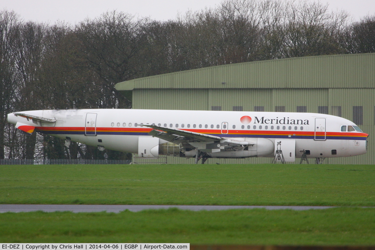 EI-DEZ, 2000 Airbus A319-112 C/N 1283, ex Meridiana, being parted out by ASI at Kemble