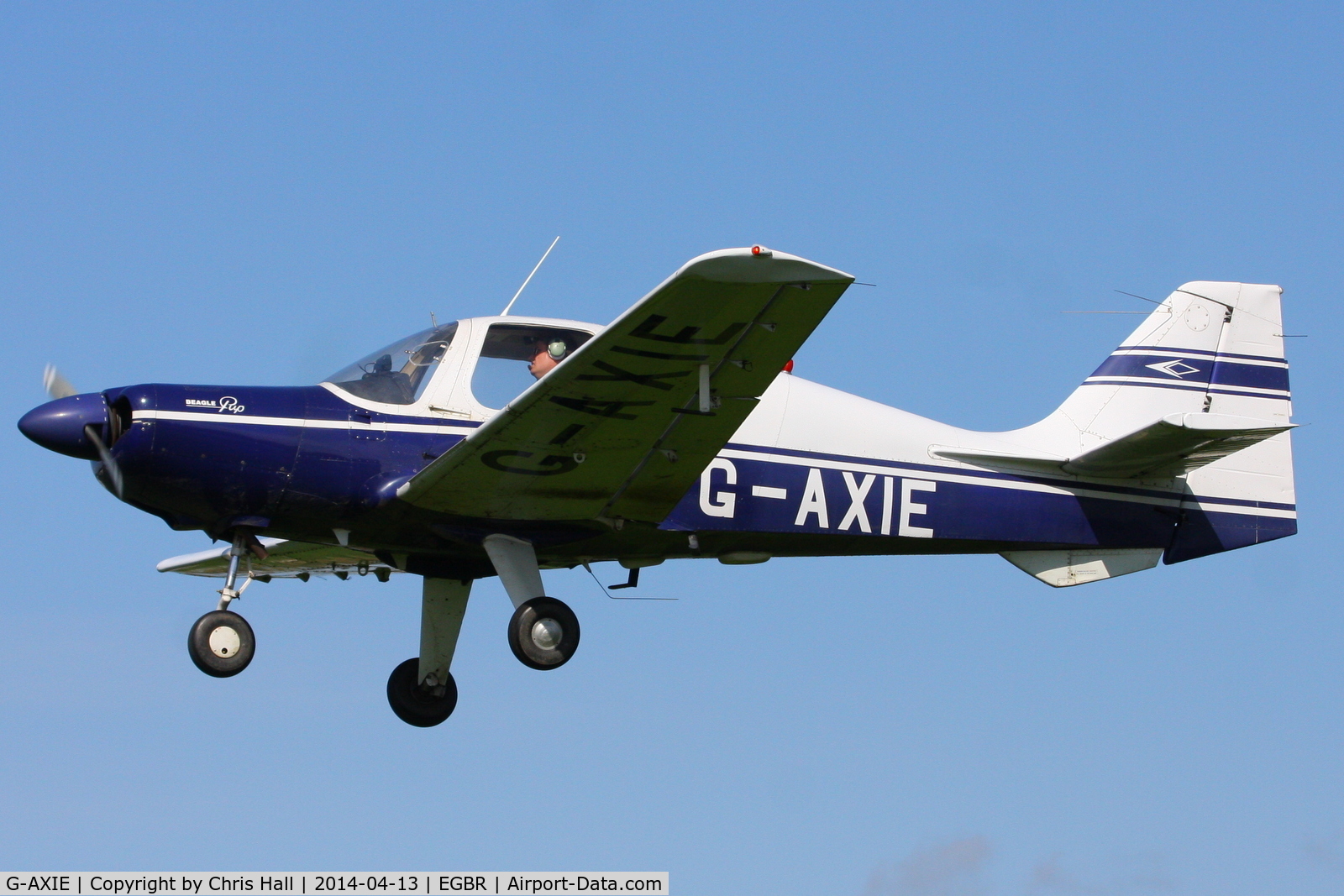 G-AXIE, 1969 Beagle B-121 Pup Series 2 (Pup 150) C/N B121-087, at Breighton's 'Early Bird' Fly-in 13/04/14