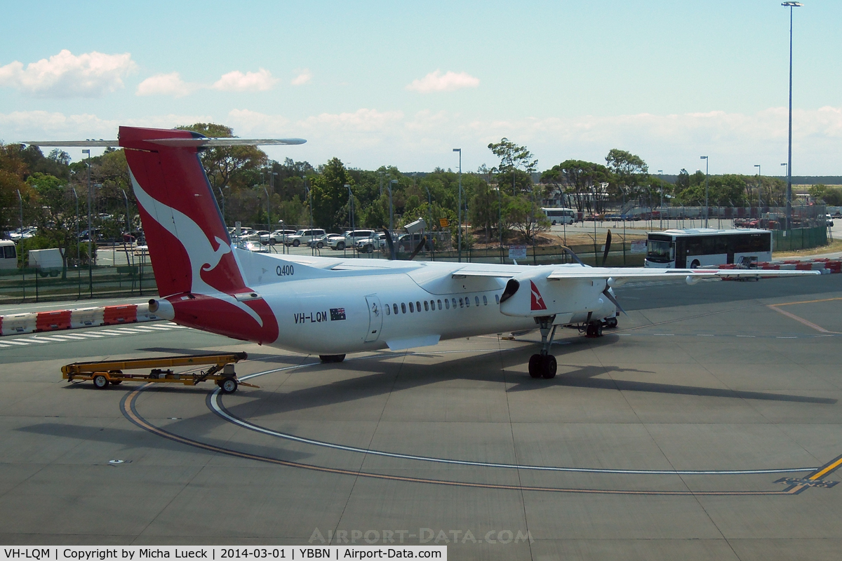 VH-LQM, 2013 De Havilland Canada DHC-8-402Q Dash 8 C/N 4450, At Brisbane