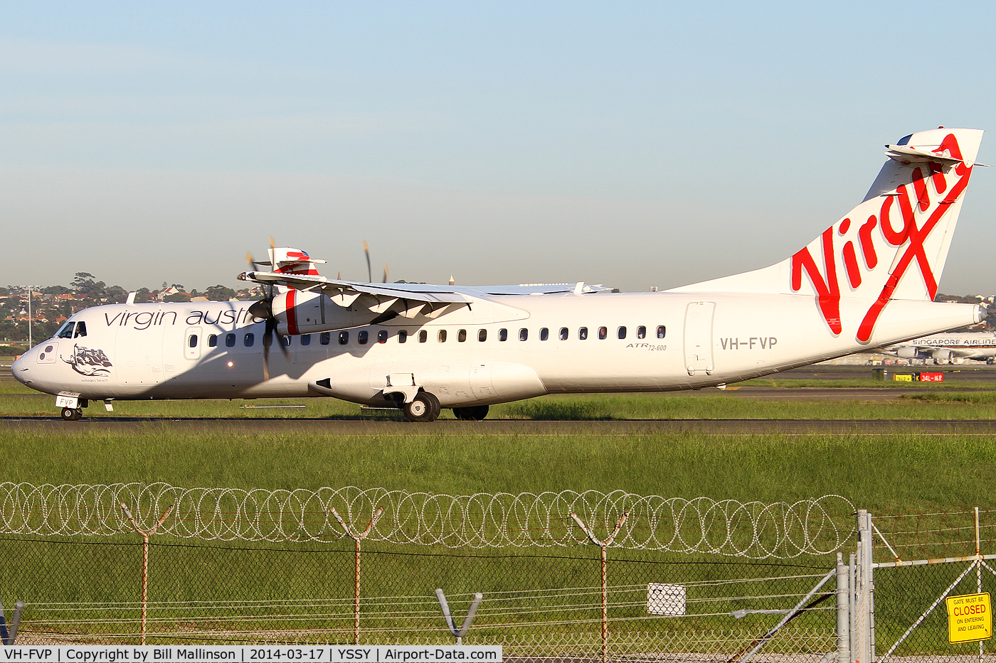 VH-FVP, 2012 ATR 72-212A C/N 1025, taxiing to 34R