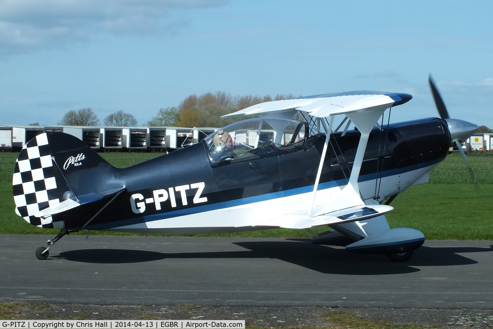 G-PITZ, 1983 Pitts S-2A Special C/N 100ER, at Breighton's 'Early Bird' Fly-in 13/04/14