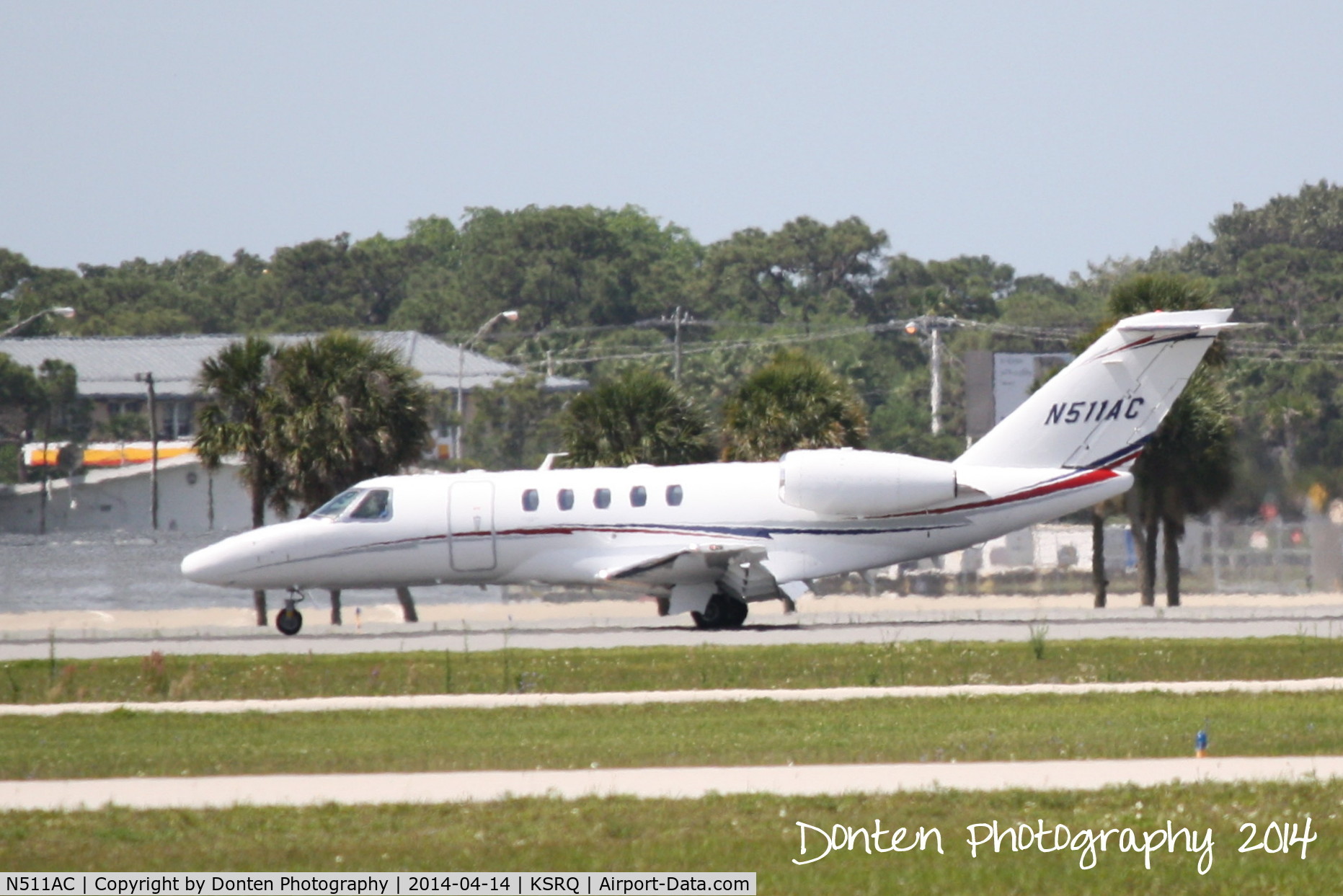 N511AC, 1995 Cessna 525 CitationJet C/N 525-0098, Cessna Citation IV (N511AC) arrives at Sarasota-Bradenton International Airport following a flight from Crisp County Airport
