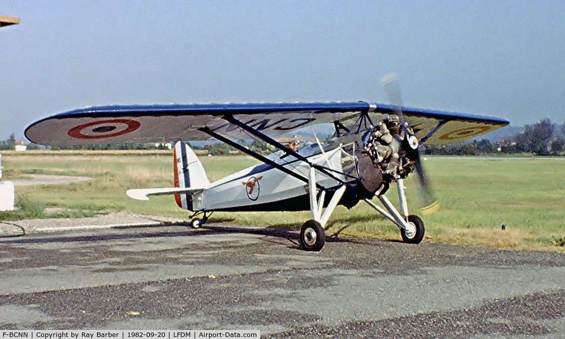F-BCNN, Morane-Saulnier MS.317 C/N 338, Morane-Saulnier MS.317 [6592/338] Marmande-Virazeil~F 20/09/1982. Taken from a slide.