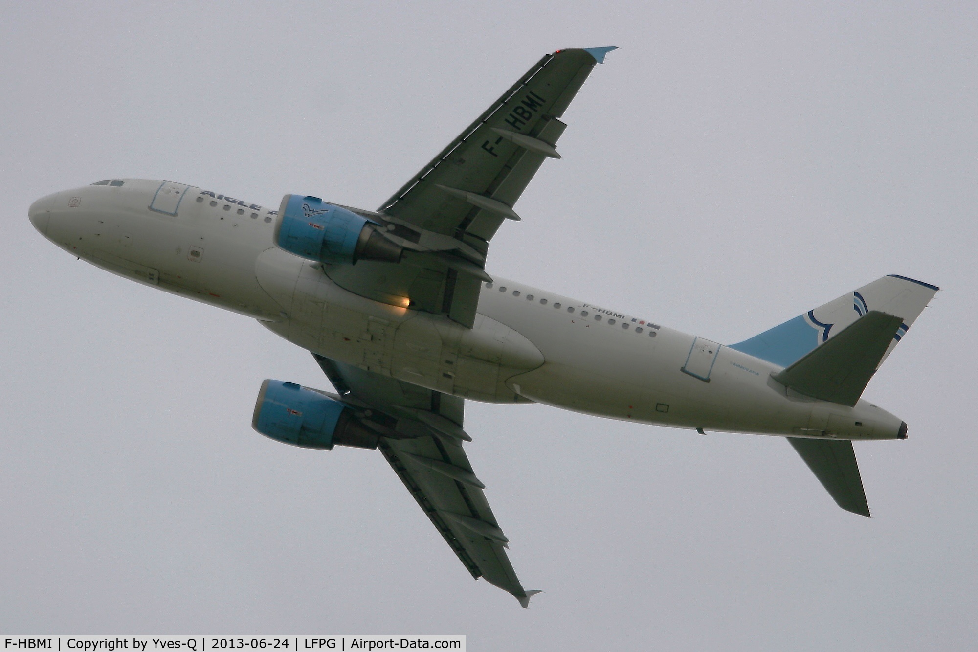 F-HBMI, 1996 Airbus A319-114 C/N 639, Airbus A319-114, Take-off Rwy 26R, Roissy Charles De Gaulle Airport (LFPG-CDG)