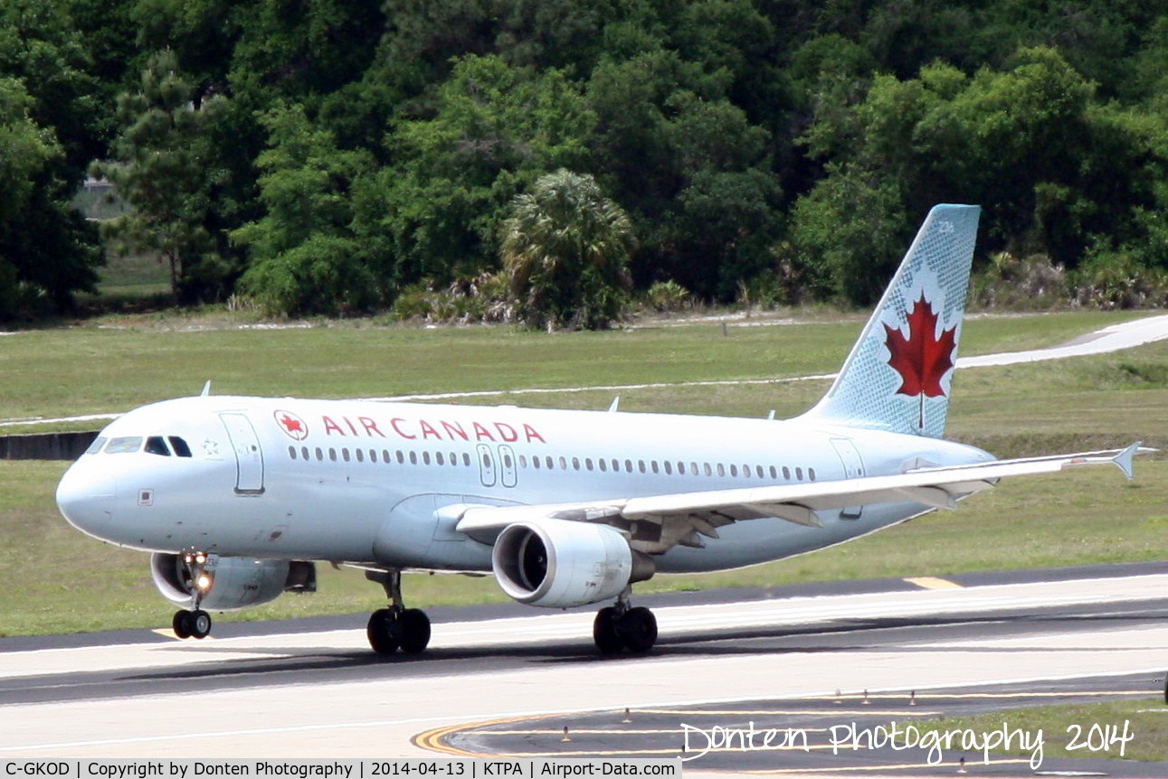 C-GKOD, 2002 Airbus A320-214 C/N 1864, Air Canada Flight 902 (C-GKOD) arrives at Tampa International Airport following a flight from Toronto Pearson International Airport