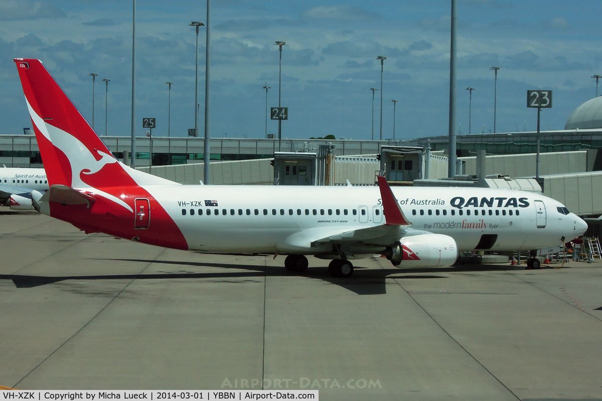 VH-XZK, 2013 Boeing 737-838 C/N 39366, At Brisbane