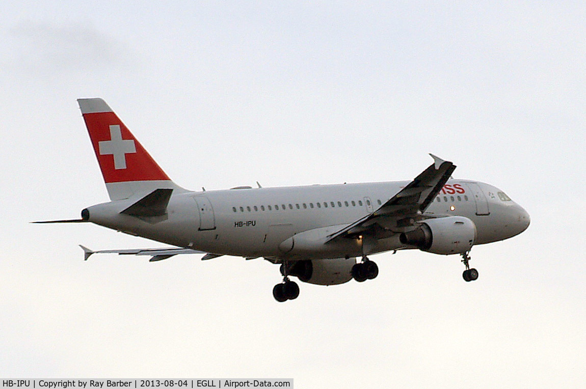 HB-IPU, 1997 Airbus A319-112 C/N 713, HB-IPU   Airbus A319-112 [0713] (Swiss International Air Lines) Home~G 04/08/2013. On approach 27L.