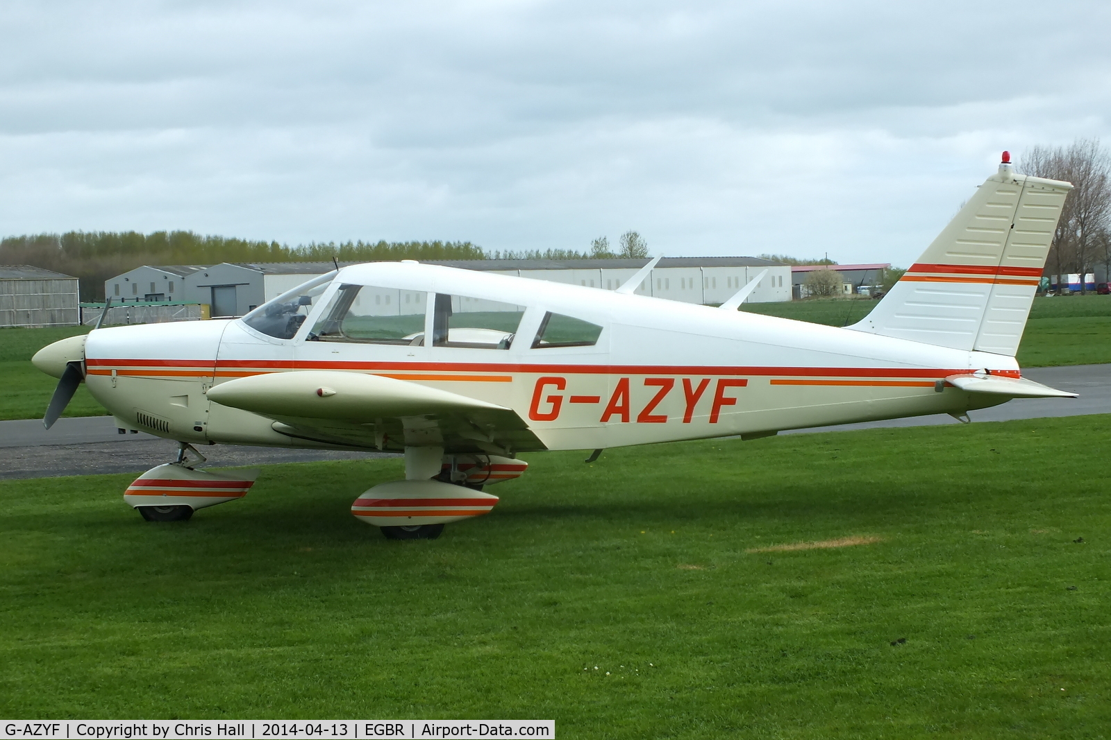 G-AZYF, 1968 Piper PA-28-180 Cherokee C/N 28-5227, at Breighton's 'Early Bird' Fly-in 13/04/14