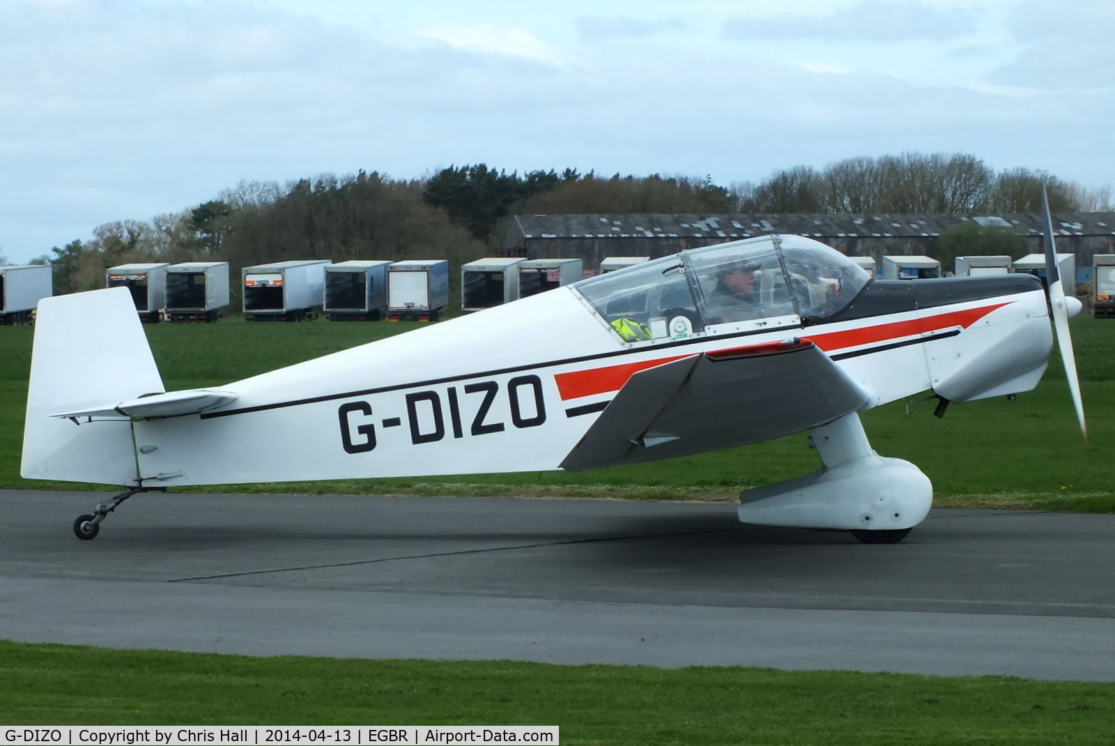 G-DIZO, 1965 Jodel D-120 Paris-Nice C/N 326, at Breighton's 'Early Bird' Fly-in 13/04/14