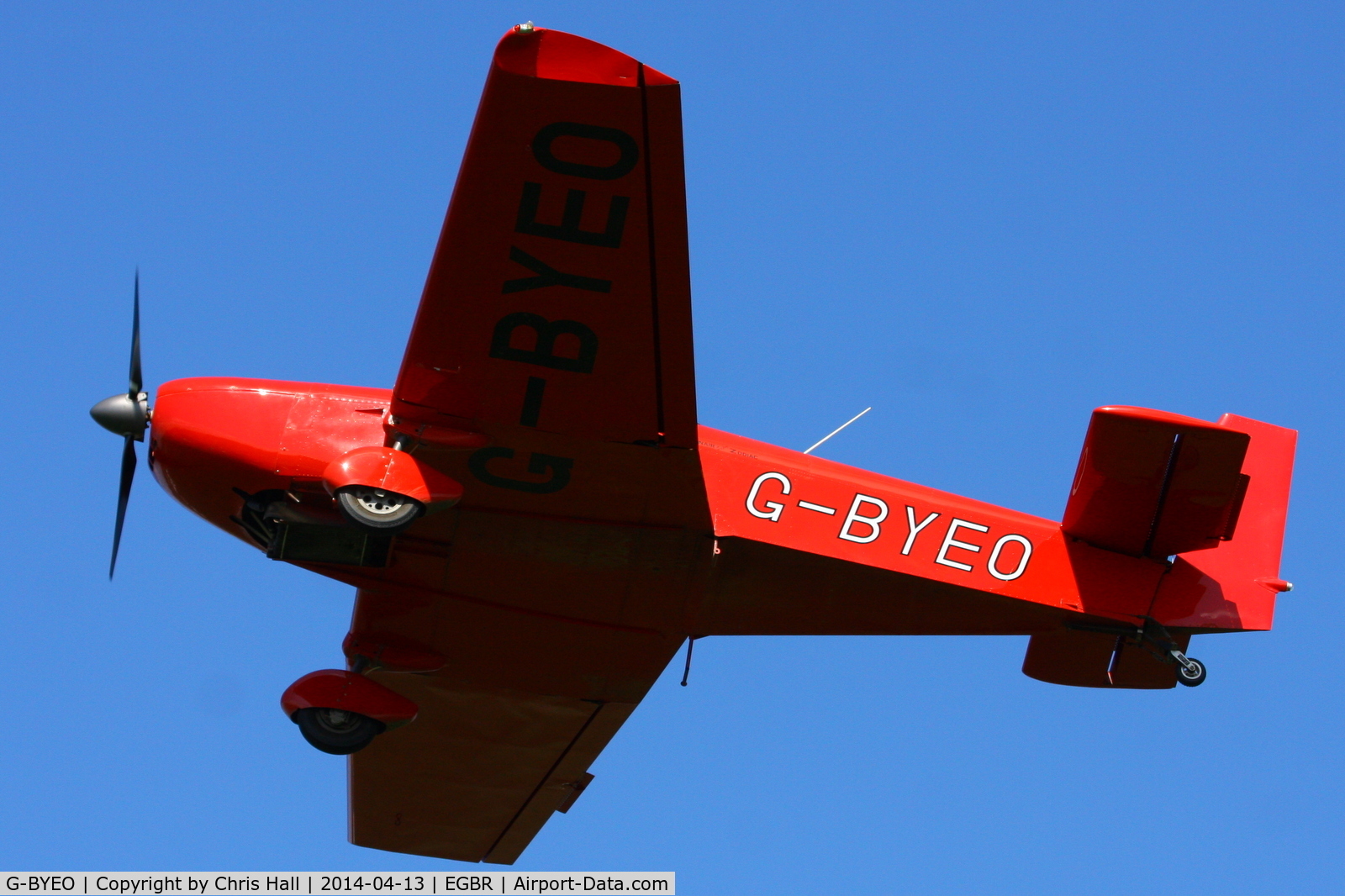 G-BYEO, 1999 Zenair CH-601 HDS Zodiac C/N PFA 162-13345, at Breighton's 'Early Bird' Fly-in 13/04/14