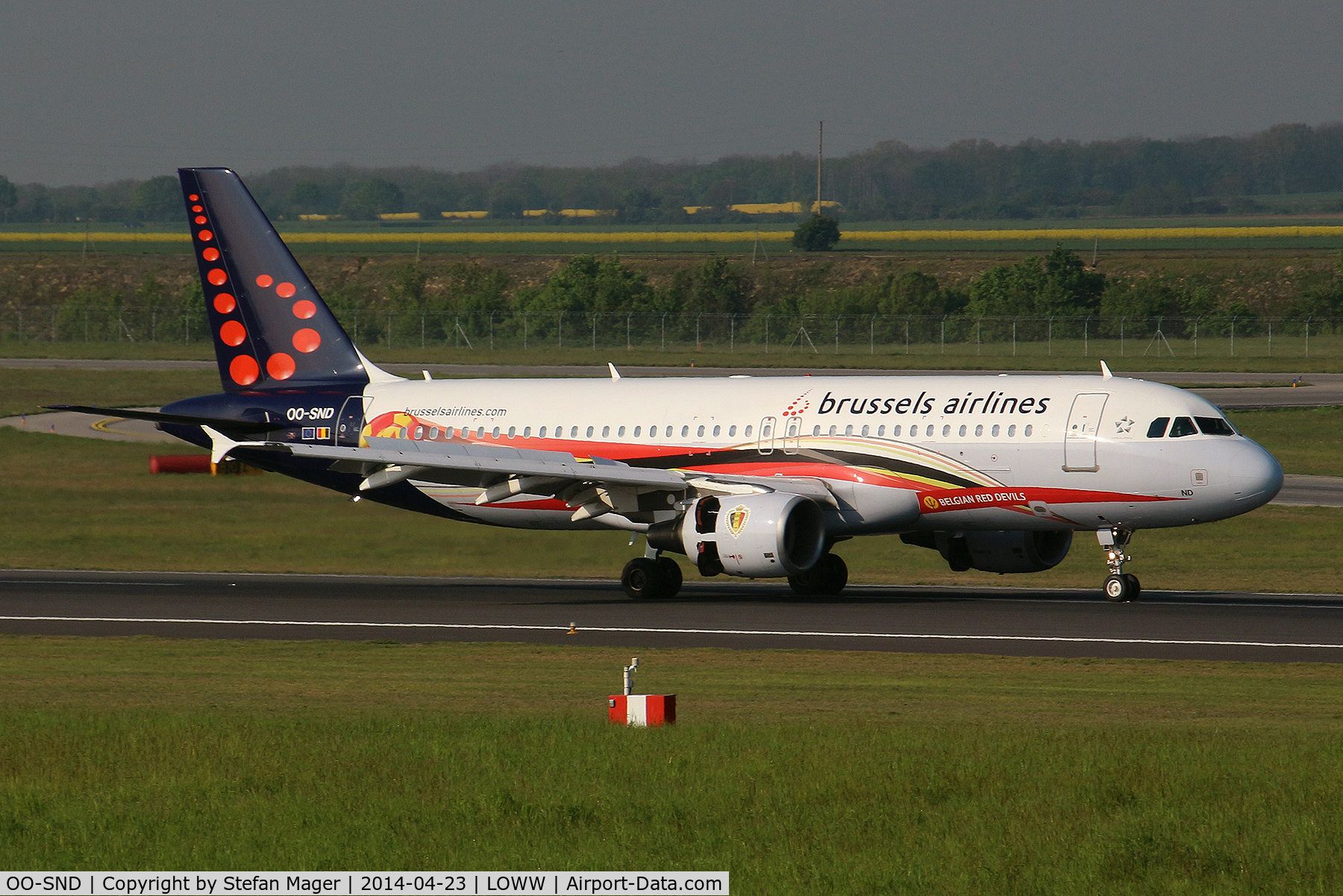 OO-SND, 2002 Airbus A320-214 C/N 1838, Brussels Airline A320 @ VIE