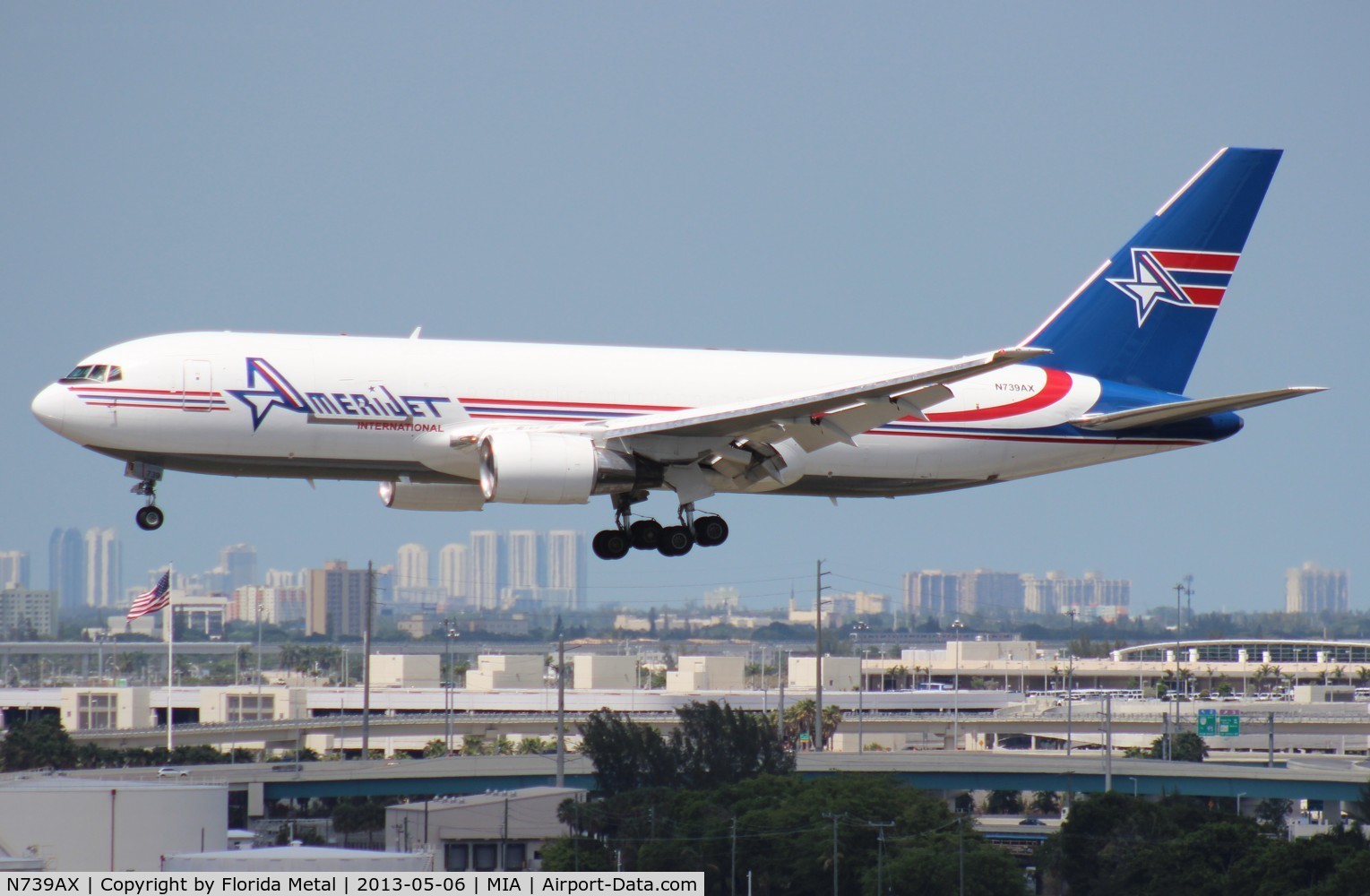 N739AX, 1982 Boeing 767-232 C/N 22216, Amerijet 767-200