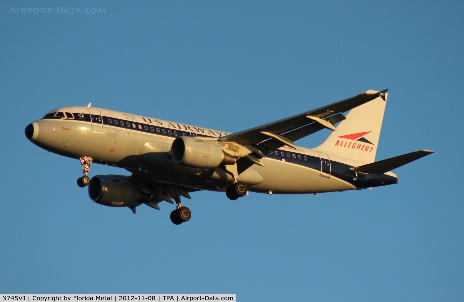 N745VJ, 2000 Airbus A319-112 C/N 1289, USAirways Allegheny A319