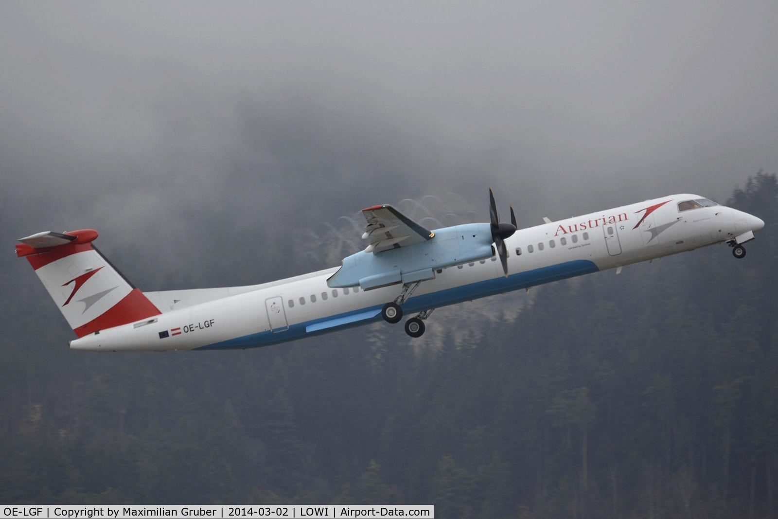 OE-LGF, 2002 De Havilland Canada DHC-8-402Q Dash 8 C/N 4068, Austrian/Tyrolean