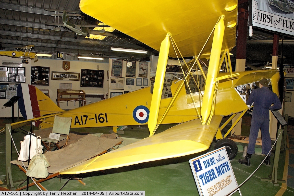 A17-161, De Havilland Australia DH-82A Tiger Moth C/N DHA162, De Havilland Australia DH-82A Tiger Moth, c/n: DHA162 at Perth Aviation Heritage Museum