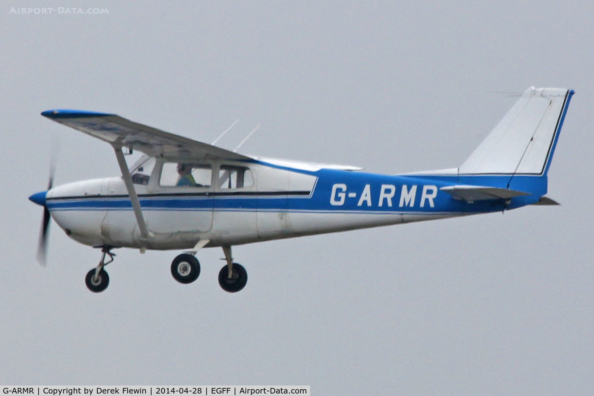 G-ARMR, 1961 Cessna 172B C/N 17248566, EGFF resident on training flight.