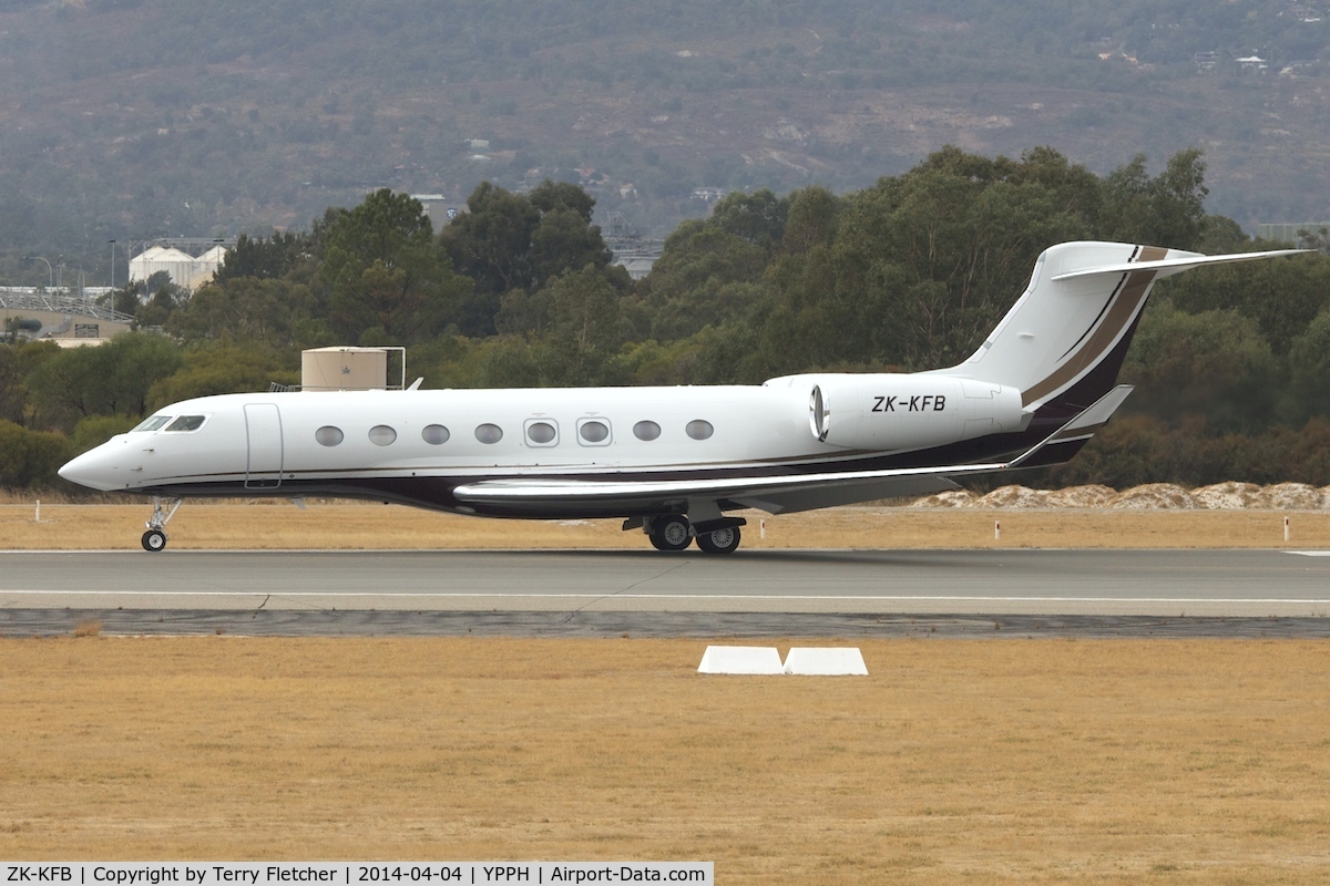 ZK-KFB, 2013 Gulfstream Aerospace G650 (G-VI) C/N 6043, The 4th re-use of ZK-KFB marks on different Gulfstreams - this time on a G650 at Perth International