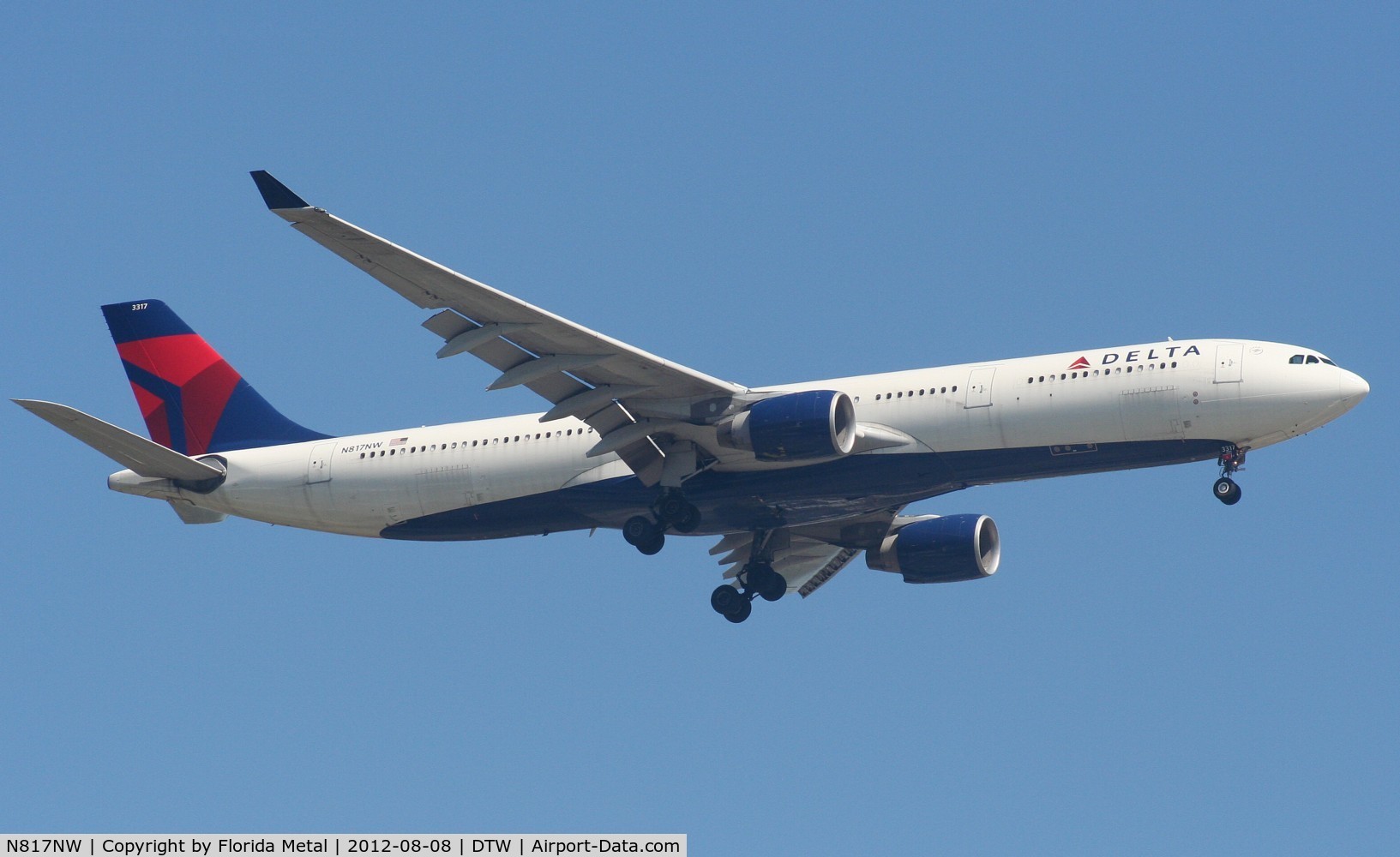 N817NW, 2007 Airbus A330-323 C/N 0843, Delta A330-300