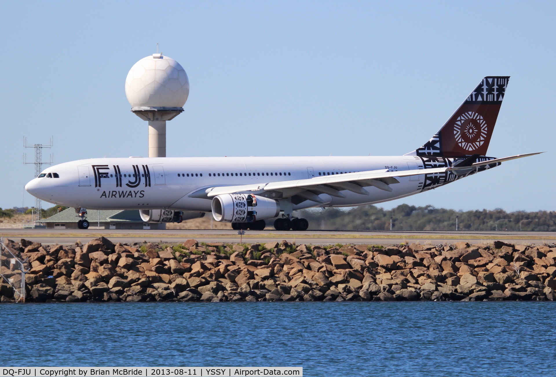 DQ-FJU, 2013 Airbus A330-243 C/N 1416, Fiji Airways. A330-243. DQ-FJU cn 1416. Sydney - Kingsford Smith International (Mascot) (SYD YSSY). Image © Brian McBride. 11 August 2013