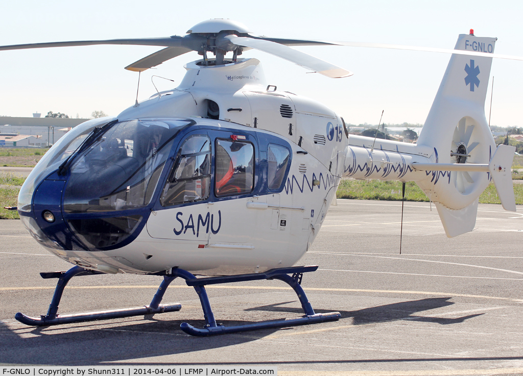 F-GNLO, 1996 Eurocopter EC-135T-1 C/N 005, Parked at the heliport...