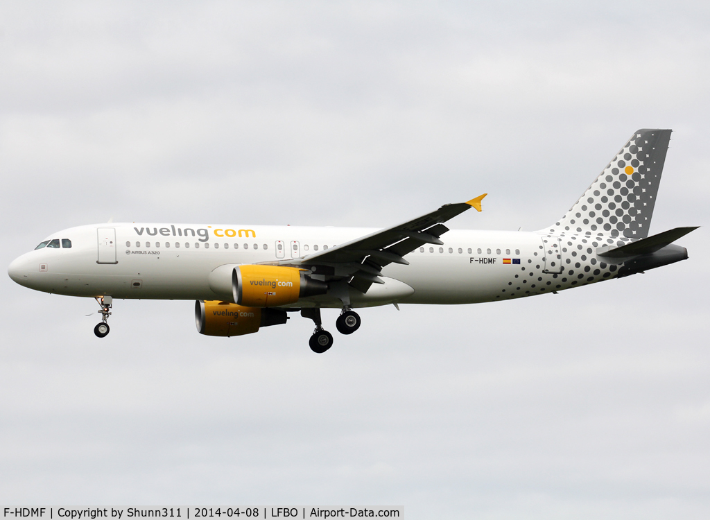 F-HDMF, 2010 Airbus A320-214 C/N 4463, Landing rwy 32L after flight test under his new corporate c/s...