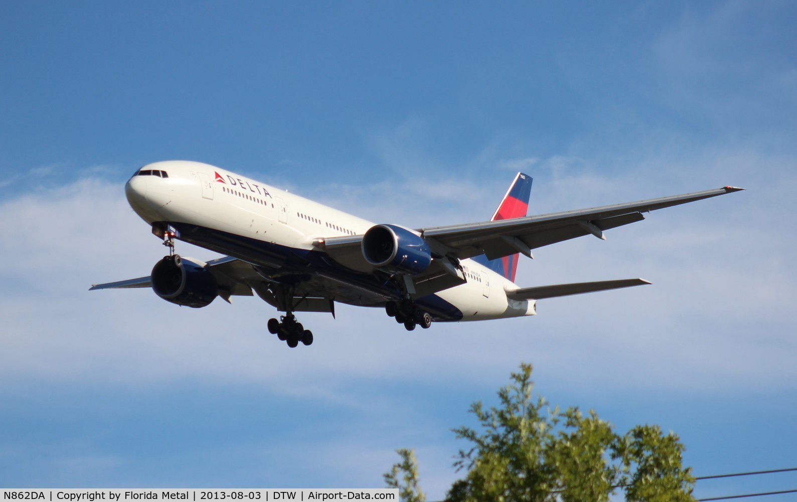 N862DA, 1999 Boeing 777-232 C/N 29734, Delta 777-200