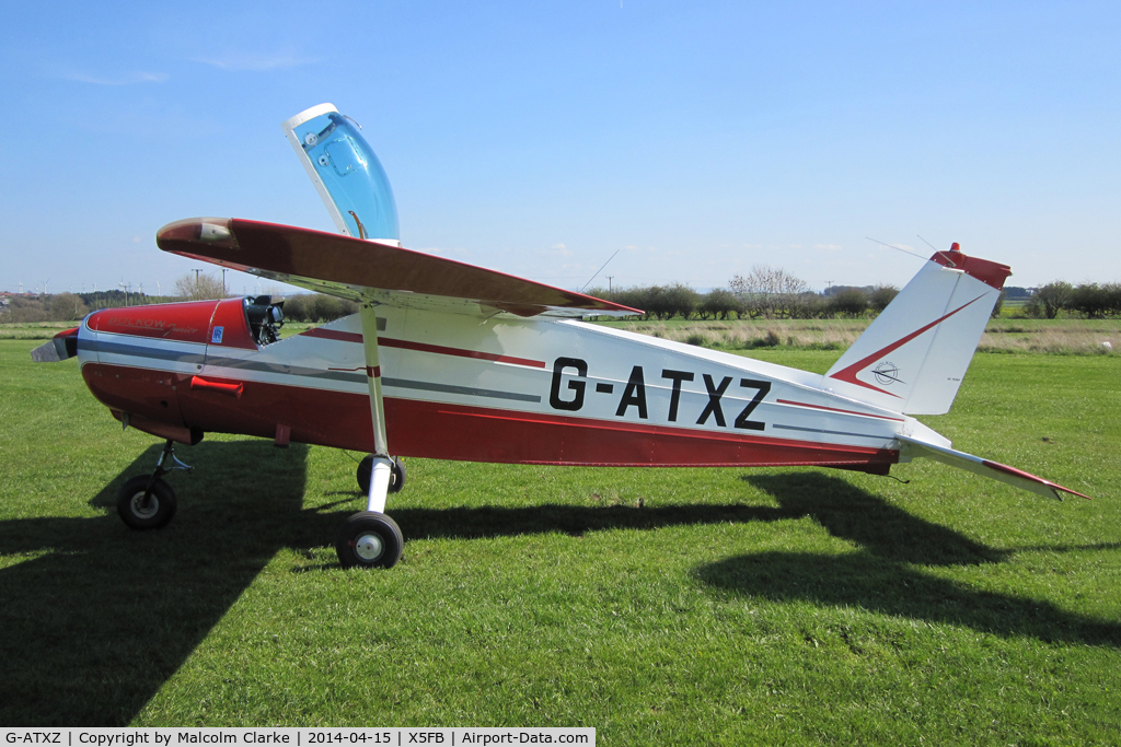 G-ATXZ, 1966 Bolkow Bo-208C Junior C/N 624, Bolkow BO-208C Junior, Fishburn Airfield UK, April 2014.