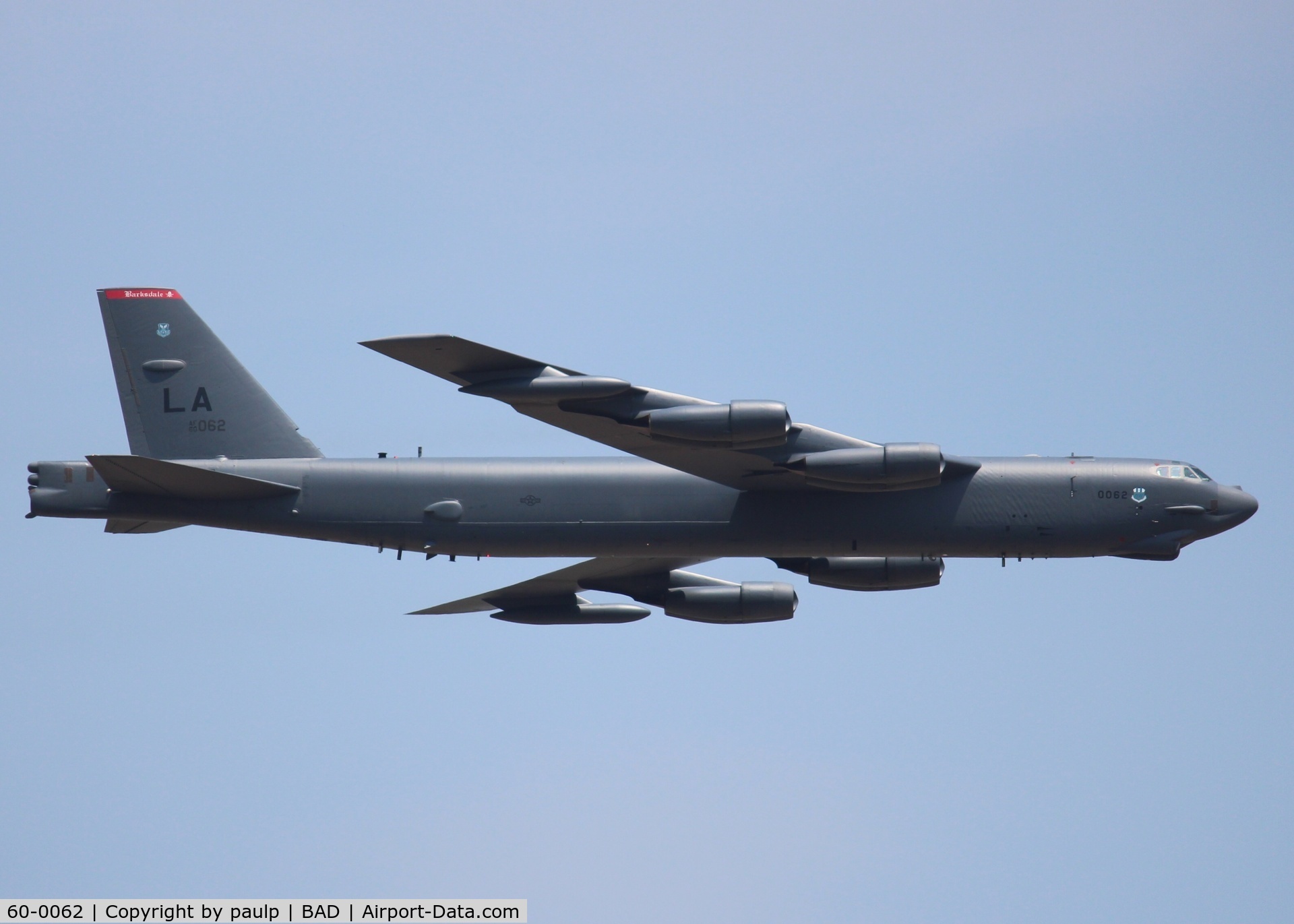 60-0062, 1960 Boeing B-52H Stratofortress C/N 464427, At Barksdale Air Force Base.